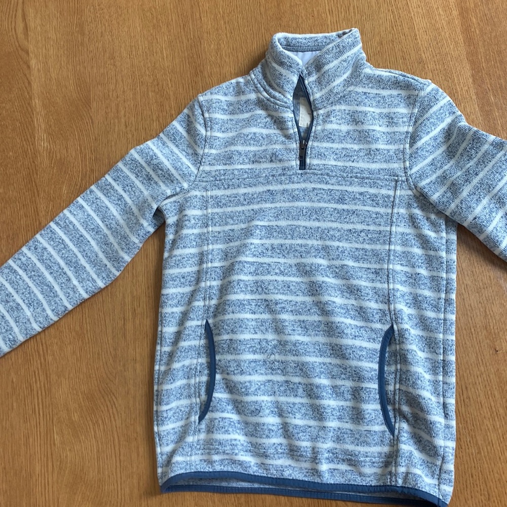 Women’s quarter zip striped sweatshirt
